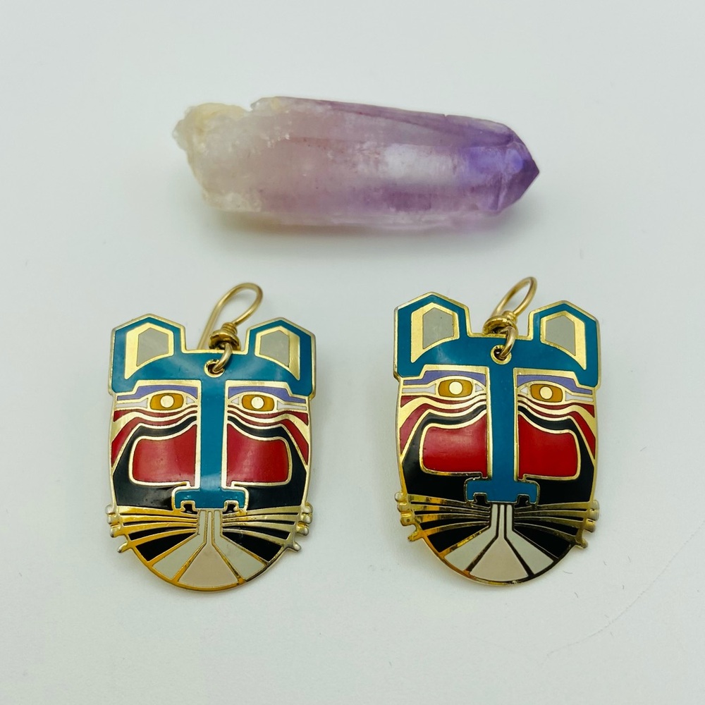 Laurel Burch “Miikio” Vintage Earrings